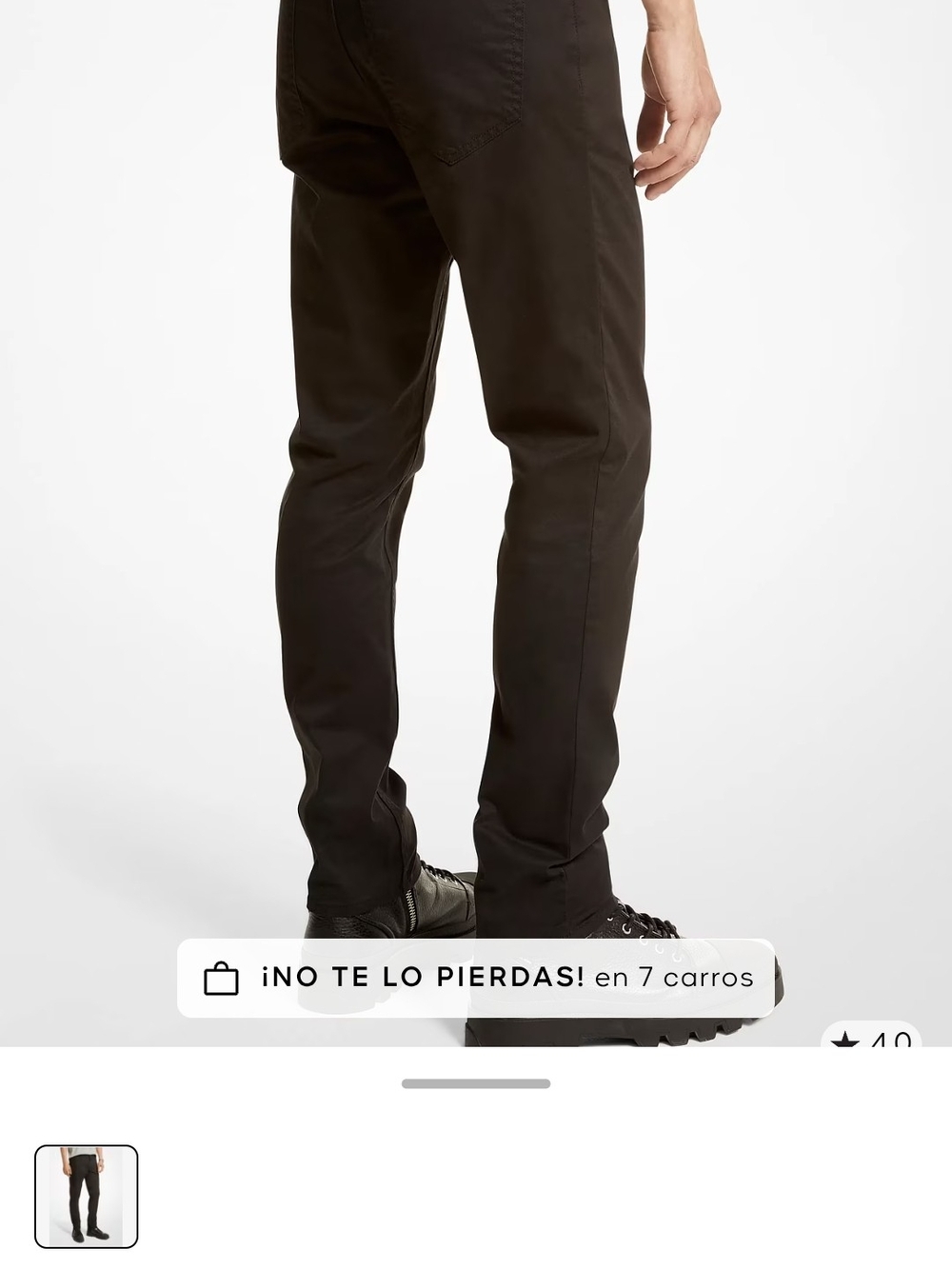 Michael Kors Men’s Black Slim Tapered Pants - Picture 2 of 5
